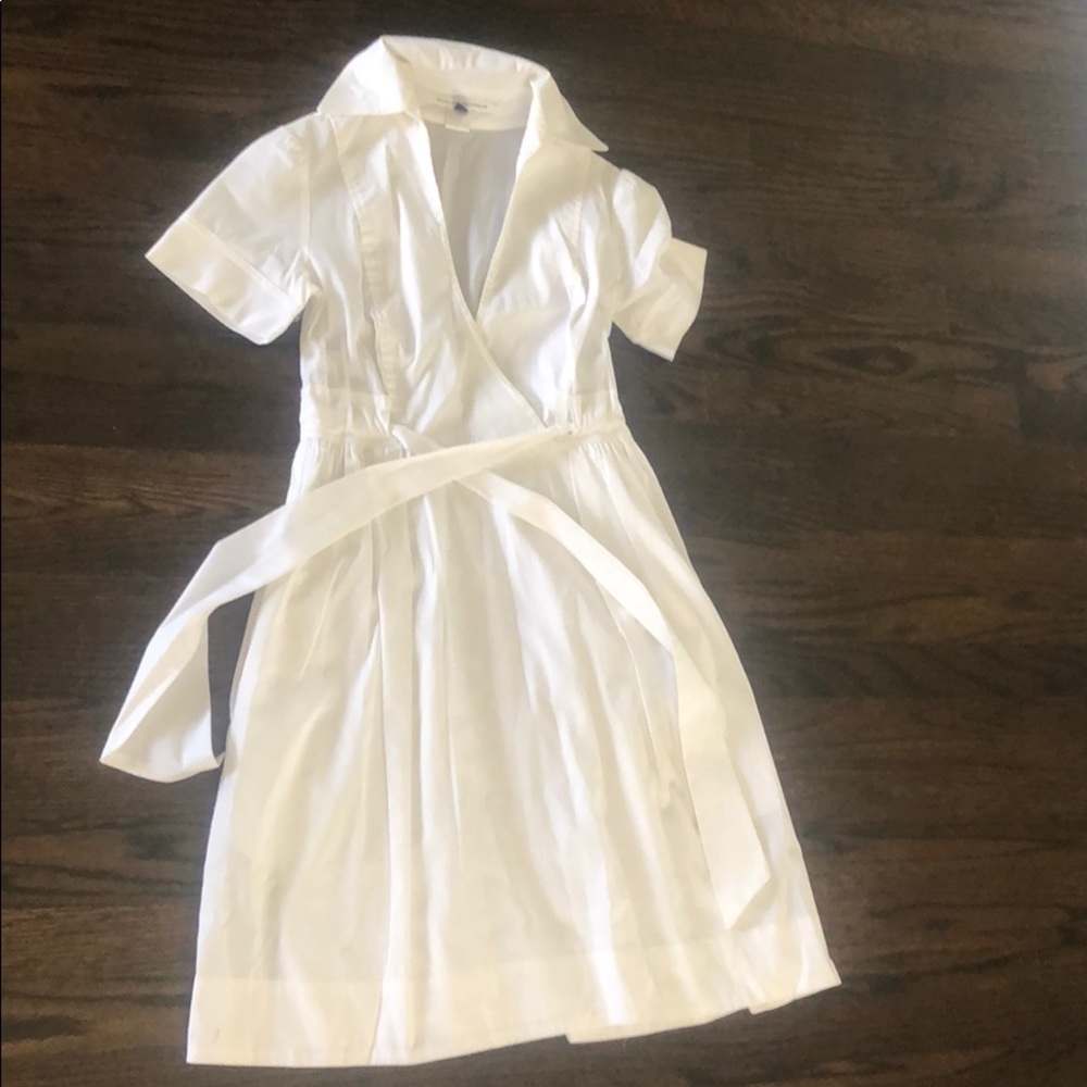 DVF sexy and demure white dress
